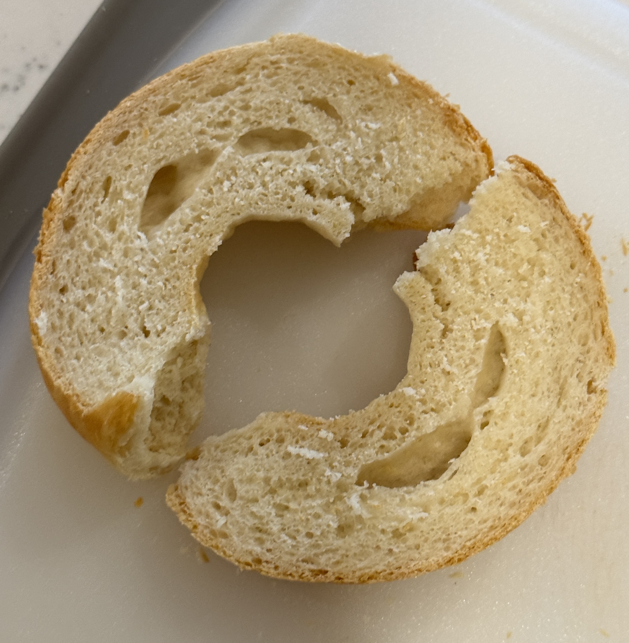 Bagel Sliced open